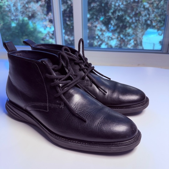 Cole HAAN Men’s Black Grand OS Chukka Boots Size 8 M Lace Up - Picture 1 of 11